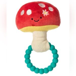 Mary Meyer Red Mushroom Baby Teether Rattle - Like New!